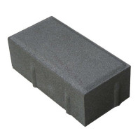 Тротуарная плитка  "Кирпич" 8 чёрная