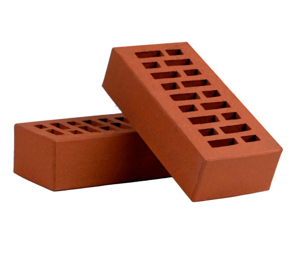 Кирпич клинкерный пустотелый лицевой М200 (красный)