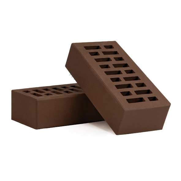 Кирпич клинкерный пустотелый лицевой М-200 (коричневый)