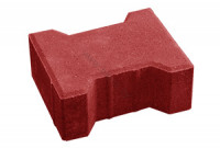 Тротуарная плитка "Катушка" красная