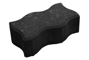 Тротуарная плитка "Волна" графитовая